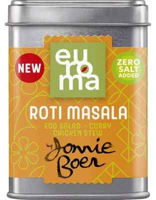 Zdjęcie produktu dla Mieszanka przypraw Euroma Roti Masala marki Jonnie Boer, 50 g - aromatyczna indyjska