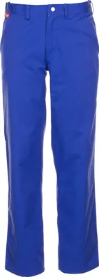 A pair of blue work pants.