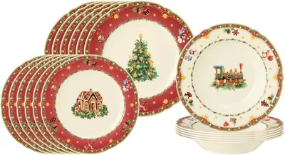 Produktbild von Seltmann Weiden Marieluise Weihnachtsnostalgie Teller-Set 18-teilig