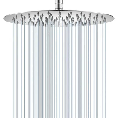 Produktbild von Regendusche Duschkopf 30cm Rund Chrom Edelstahl 304 Wassersparend mit 120 Silikondüsen