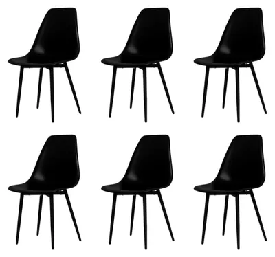 Produktbild von 6er Set Esszimmerstühle Küchenstühle Schwarz
