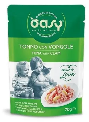 Produktbild von OASY More Love Tuna with clam - nassfutter für Katzen - 70g
