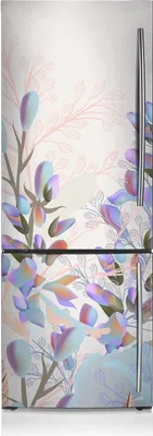 Produktbild von Aufkleber Kühlschrankmagnete Dekoration Kühlschrankfolie 60x205 cm - Pastellblätter