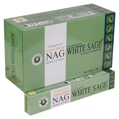 Produktbild von Räucherstäbchen Golden Nag 15 g Weißer Salbei