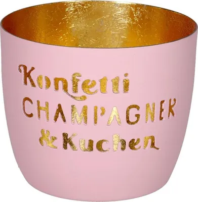 Produktbild von Gift Company Windlicht Madras Konfetti, Champagner und Kuchen