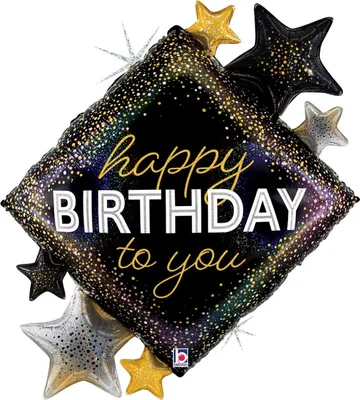Produktbild von 38" Folienballon Shape Diamant Sterne | 97 cm