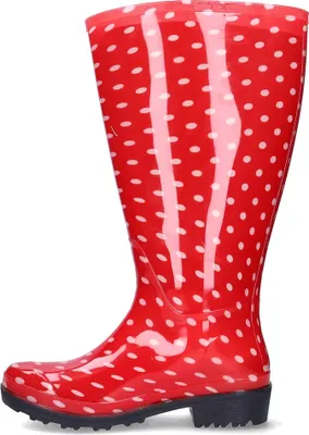 Produktbild von JJ Footwear Wellies Gummistiefel in Übergrößen Mehrfarbig 9900013-351Rood/Wit polka dots