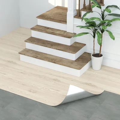 Obrázok produktu pre Samolepiaci PVC podlahový obklad, 6 m², vzhľad dreva, vinylová podlaha, podlahové dlaždice, rozmer 60 x 1000 cm, drevený vzhľad