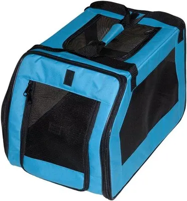 Productafbeelding van Famanu Autostoel en draagmand voor katten en honden tot 9 kg - Aqua