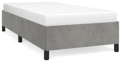 Produktbild von vidaXL Bettgestell ohne Matratze Hellgrau 100x200 cm Samt
