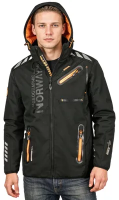 Obrázok produktu pre Geographical Norway WY1999H/GN-NOIR / ORANGE pánska čierna zimná bunda
