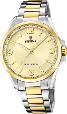 Produktbild von Festina Herren Uhr Luxus Edelstahl Armbanduhr silber gold D2UF20657/2