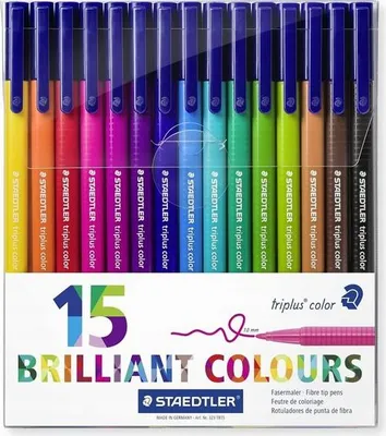 Immagine prodotto di Flamastry Triplus 15 colori brillanti Staedtler