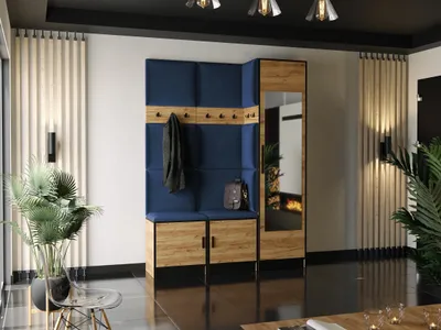 Produktbild von KIER FURNITURE Garderobe Roj20 - 159,6x205x39cm Eiche Craft Gold +  Schwarz