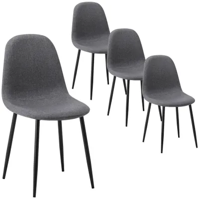 Produktbild von DEULINE Esszimmerstühle Essstühle Esszimmerstuhl Polsterstuhl Stühle BERLIN 4er-Set GRAU 521258