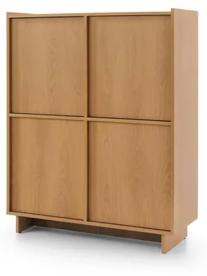 Immagine prodotto di Mobile contenitore laterale FURNLUX Yasumi, colore marrone, dimensioni: 98 x 124 x 39 cm