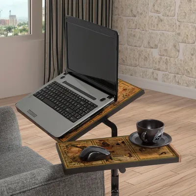 Produktbild von Skye Decor, Glen 732 - Atlantic, Computertische, Laptop-Stehpult, Atlantische Kiefer, 67 x 87 x 45,5 cm