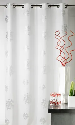 Verdunkelungsvorhang mit Ösen, 140x260 cm, Grau, Polyester