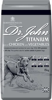 Zdjęcie produktu dla Dr John TITANIUM 15 kg Bogaty w kurczaka z warzywami