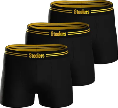 Produktbild von Huddle Herren Boxer Pittsburgh Steelers 3-Pack blk - Größe L