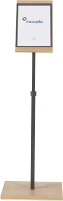 Obrázek produktu pro Rocada NAT0705, Informační stánek, A4, Melamin, Ocel, Černá, Bílá, Dřevo, Horizontání/vertikální, 400 mm