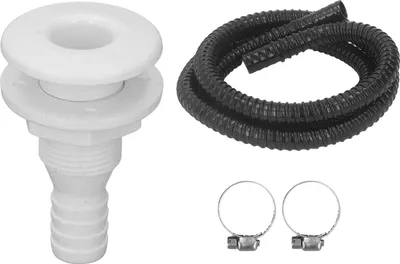 Image de kit de pompe de cale de 3/4 pouce, tuyau anti-fuite de 6,7 pieds pour les pompes avec sortie, noir