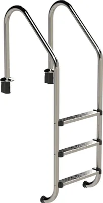 Produktbild von Eichenwald Poolleiter Modell 56 Tiefbeckenleiter weite Ausladung Leiterlänge 959mm 3 Stufen