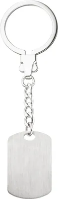 Produktbild von Schlüsselanhänger Anhänger mit Gravurplatte Gravurschild mit Kette 925 Silber