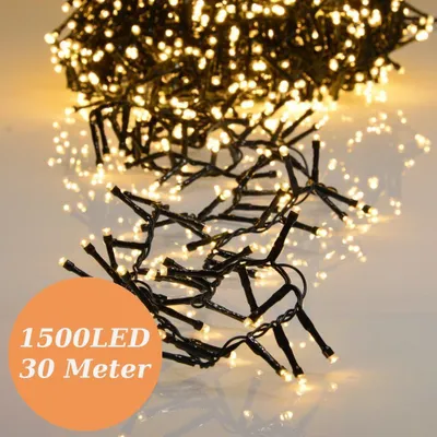 Produktbild von 1500 LED Lichterkette 30m warmweiß mit Timer und 8 Programmen für innen und außen