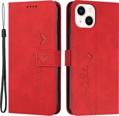 Produktbild von iPhone 13 Hülle - Coverup Smile Klapphülle - Rot