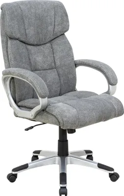 Produktbild von Chefsessel FM-213, grau, Microfaser, 120 kg, höhenverstellbar, Wippmechanik