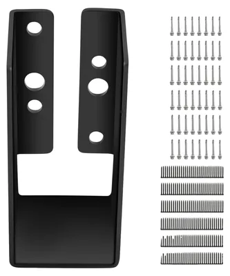 Produktbild von VEVOR Verborgener Balkenhalter, 2"x4" Außenakzent Verborgene Flansch, Packung mit 24 Verborgenen Balkenhaltern, Q235 Stahlplatte pulverbeschichtet Verborgener Flächenmontage-Balkenhalter Innendimension 40x91 mm für Balkenschwung, 24 Stück