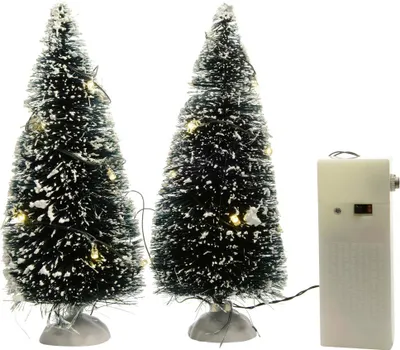 Produktbild von Kaemingk LED Kieferbäume 6,3 x 6,3 x 15 cm grün 2 Stück