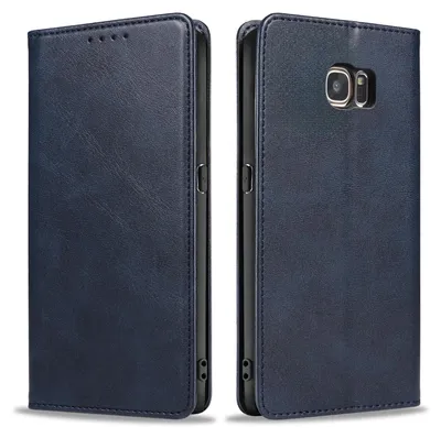 Produktbild von Handyhülle für Samsung Galaxy S7 Kunstleder Flip Cover Hülle Klapphülle Case Kartenfach Farbe: Blau
