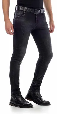 Produktbild von CD426 Herren bequeme Jeans mit Nietendetails