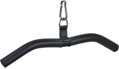Obrázek produktu pro Přímák na shyby, délka 48 cm, s otočným kloubem, zakřivený, černý, pro posilování