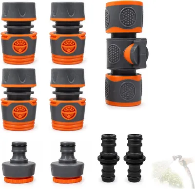 Produktbild von Tuinschlauchverbinder 13 mm, 9 Stück, mit Schnellkupplung, für Gartenbewässerung