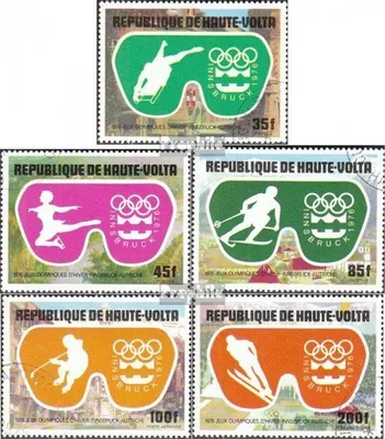 Produktbild von Briefmarken Obervolta 1975 Mi 603-607 (kompl.Ausg.) gestempelt Olympische Winterspiele 76