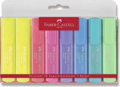Produktbild von FABER-CASTELL Textmarker Textliner 154681 pastell 8er Etui