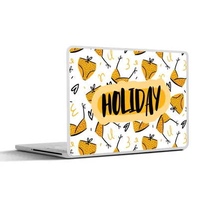 Produktbild von MuchoWow® Laptop Aufkleber Sticker Cover Sommer - Gelb - Bikini 36.5x27.5 cm - Laptop-Sticker