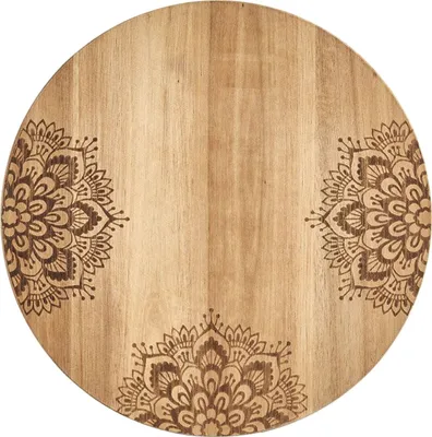 Obrázok produktu pre Krájacia doska ZELLER okrúhla, kvety akácie 27x1,5cm