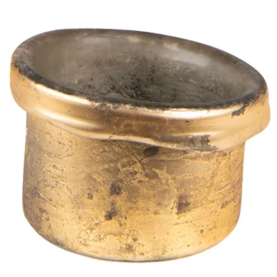 Produktbild von Clayre & Eef Teelichthalter Ø 8x6 cm Goldfarbig Glas