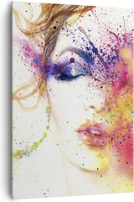 Produktbild von Bild auf Leinwand - Leinwandbild - Einteilig - Frau Abstraktion - 70x100cm - Wand Bild - Wanddeko - Wandbilder - Leinwanddruck - Wanddekoration - Leinwand bilder - Wandbild - PA70x100-3849