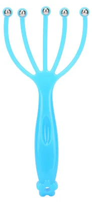 Image de Appareil de massage du cuir chevelu, portatif, relaxation profonde, fatigue, soulagement de la tête, bleu