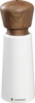 Produktbild von Keramische Mühle 18cm weiß für Pfeffer Salz und Kräuter