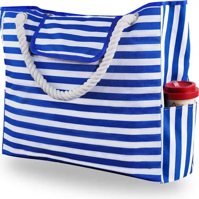Produktbild von Damen Strandtasche Große, XXL Familie Segeltuch Umhängetasche, Beach Bag für Reisen, Strand, Schwimmbad