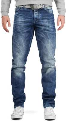 Produktbild von Cipo & Baxx Herren Regular Fit Jeans Stonewashed CD319Y Blue W30/L34