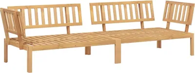 Image de vidaXL Canapés d'angle de jardin en palettes 2 pcs. Bois massif acacia