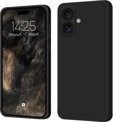 Produktbild von Hülle für Apple iPhone 16 Case Cover Bumper Silikon Softgrip Schutzhülle Farbe: Schwarz