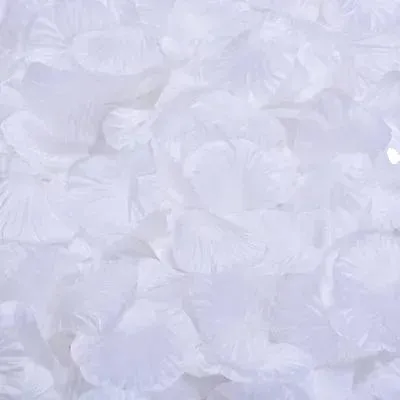 Productafbeelding van Kunstrozenblaadjes, zijdestof, elegante sfeer, WIT, 1000 stuks